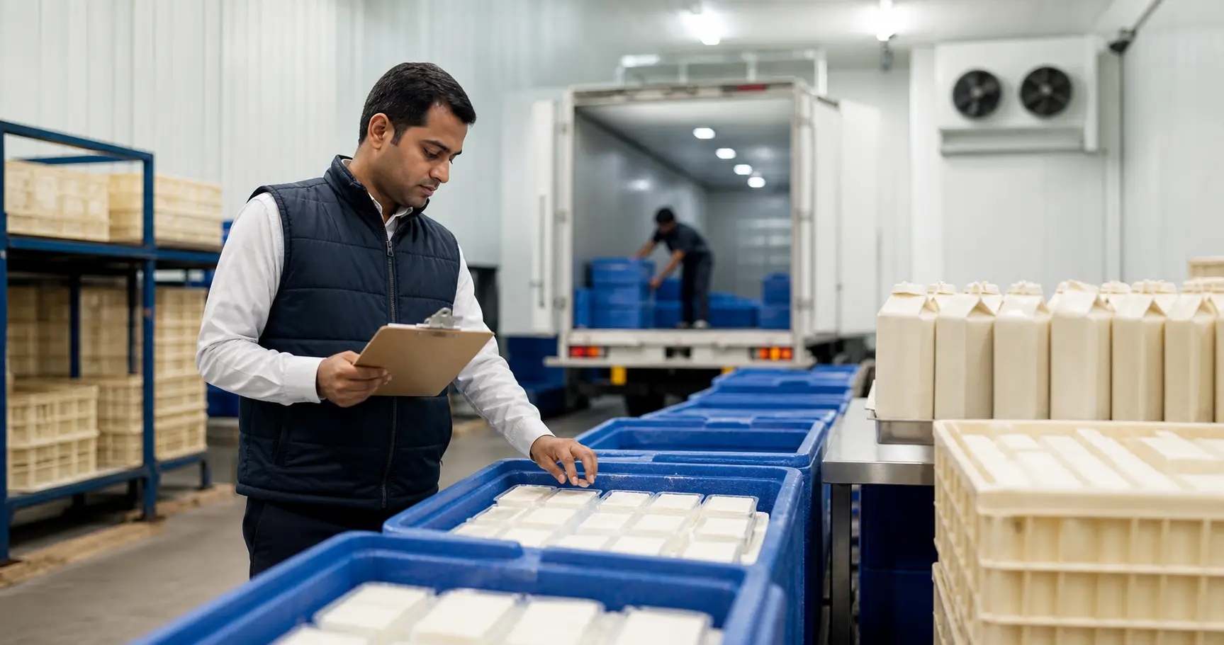 An organised refrigerated tofu distribution check